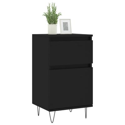 vidaXL Sideboards 2 pcs Black 40x35x70 cm Engineered Wood