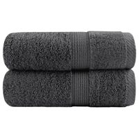 vidaXL Premium Washcloths 2pcs Anthracite 30x30cm 600gsm 100% Cotton