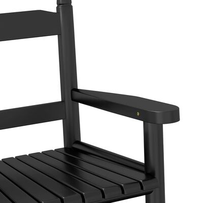 vidaXL Rocking Chair for Children Black Solid Wood Poplar