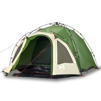 vidaXL Camping Tent Dome 3-Person Green Quick Release