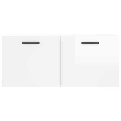 vidaXL Wall Cabinet High Gloss White 80x36.5x35 cm Engineered Wood