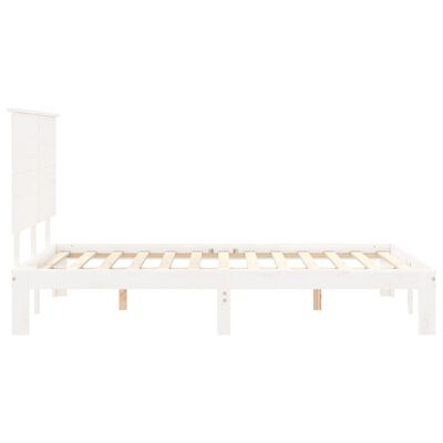 vidaXL Bed Frame without Mattress White 120x200 cm Solid Wood Pine