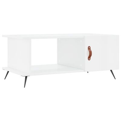 vidaXL Coffee Table High Gloss White 90x50x40 cm Engineered Wood