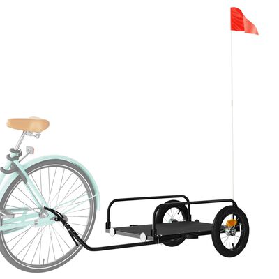 vidaXL Bike Trailer Black 122x53x31 cm Iron