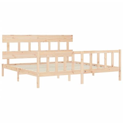 vidaXL Bed Frame without Mattress 200x200 cm Solid Wood Pine