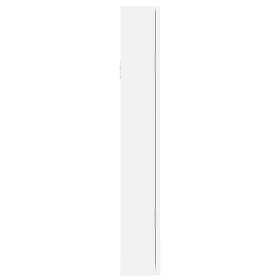 vidaXL Mirror Jewellery Cabinet Wall Mounted White 37.5x10x67 cm