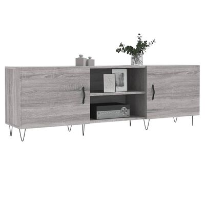 vidaXL TV Cabinet Grey Sonoma 150x30x50 cm Engineered Wood