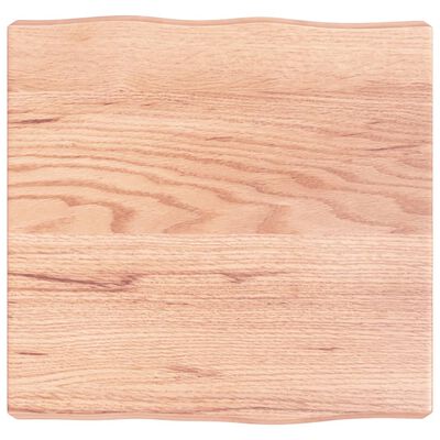 vidaXL Table Top Light Brown 40x40x(2-6) cm Treated Solid Wood Live Edge