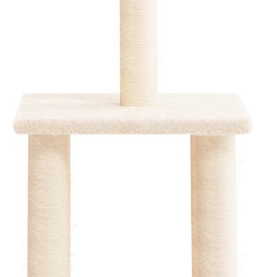 vidaXL Cat Tree with Sisal Scratching Posts Cream 85.5 cm