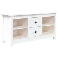 vidaXL TV Cabinet White 103x36.5x52 cm Solid Wood Pine