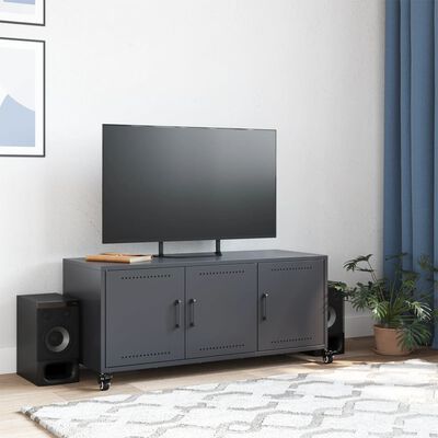 vidaXL TV Cabinet Anthracite 100.5x39x43.5 cm Steel