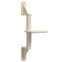 vidaXL Wall-mounted Cat Tree with Scratching Post Cream 85.5 cm