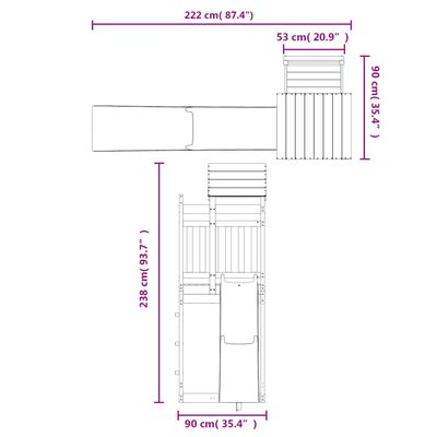 vidaXL Outdoor Playset Solid Wood Pine