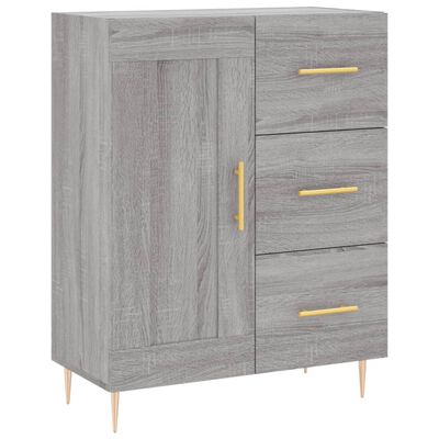 vidaXL Highboard Grey Sonoma 69.5x34x180 cm Engineered Wood