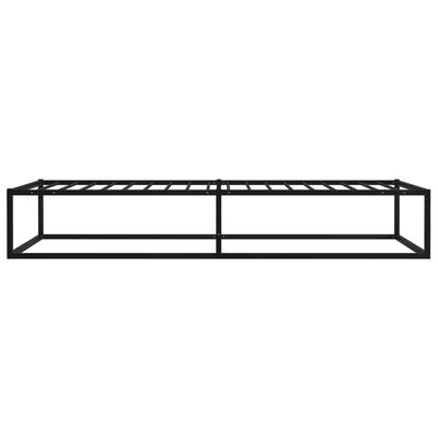 vidaXL Bed Frame without Mattress Black Metal 100x200 cm