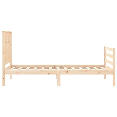 vidaXL Bed Frame without Mattress Single Solid Wood