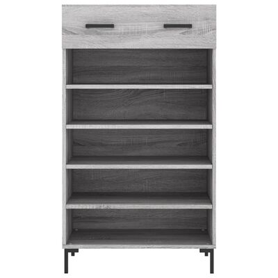 vidaXL Shoe Cabinet Grey Sonoma 60x35x105 cm Engineered Wood