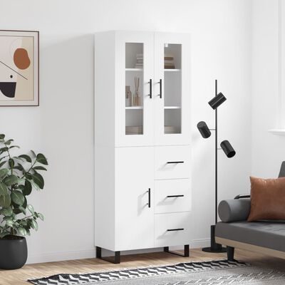 vidaXL Highboard White 69.5x34x180 cm Engineered Wood