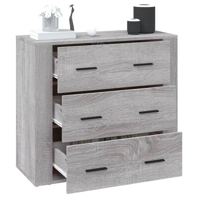 vidaXL Sideboard Grey Sonoma 80x33x70 cm Engineered Wood