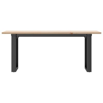 vidaXL Coffee Table O-Frame 110x40x45 cm Solid Wood Pine and Cast Iron