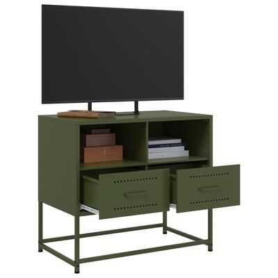 vidaXL TV Cabinet Olive Green 68x39x60.5 cm Steel