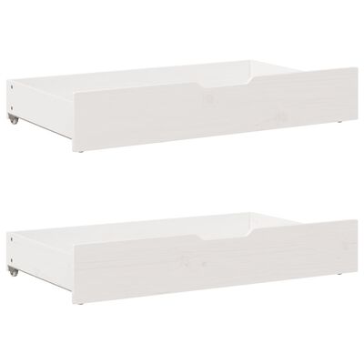 vidaXL Daybed with Drawers without Mattress White 90x190 cm Single Solid Wood