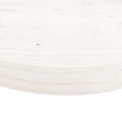 vidaXL Table Top Round White Ø90x3 cm Solid Wood Pine