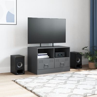 vidaXL TV Cabinet Anthracite 67x39x44 cm Steel