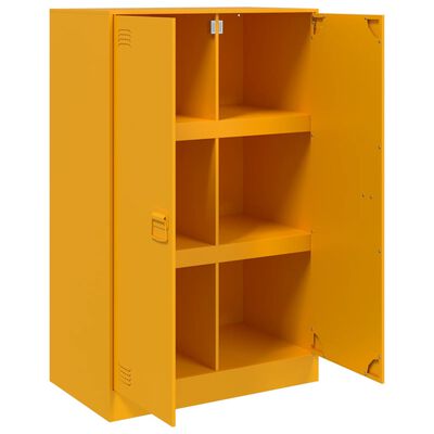 vidaXL Sideboard Mustard Yellow 67x39x107 cm Steel