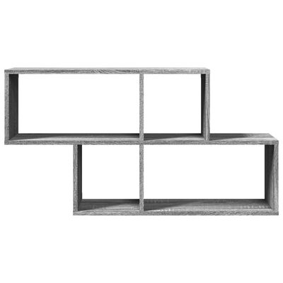 vidaXL Wall Shelf Grey Sonoma 100x20x53 cm Engineered Wood