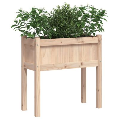 vidaXL Garden Planter with Legs 70x31x70 cm Solid Wood Pine