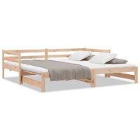 vidaXL Day Bed with Trundle without Mattress 80x200 cm Solid Wood