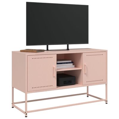 vidaXL TV Cabinet Pink 100.5x39x60.5 cm Steel