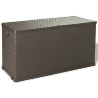 vidaXL Garden Storage Box Brown 120x56x63 cm PP Rattan