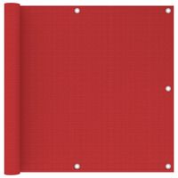vidaXL Balcony Screen Red 90x500 cm HDPE