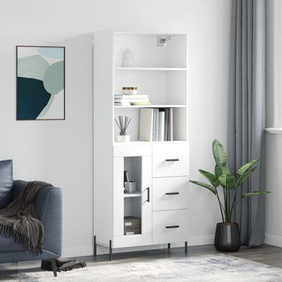 vidaXL Highboard White 69.5x34x180 cm Engineered Wood