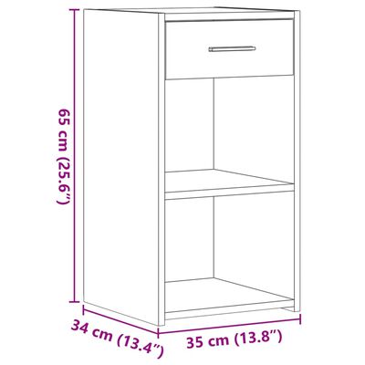 vidaXL Bedside Cabinets 2 pcs Grey Sonoma 35x34x65 cm Engineered Wood