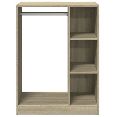 vidaXL Wardrobe Sonoma Oak 77x48x102 cm Engineered Wood