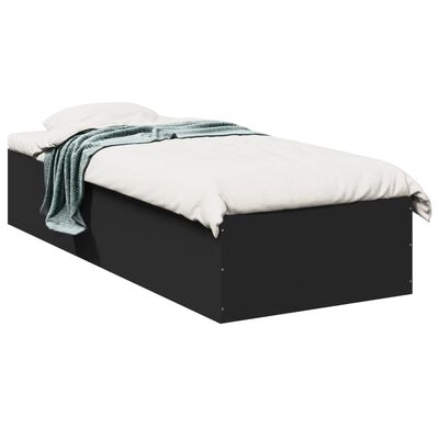 vidaXL Bed Frame without Mattress Black 90x190 cm Single