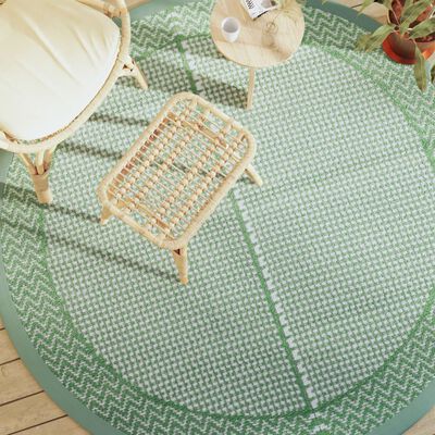 vidaXL Outdoor Carpet Green Ø200 cm PP