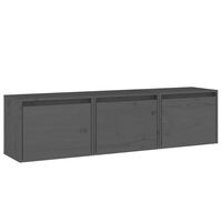 vidaXL TV Cabinets 3 pcs Grey Solid Wood Pine