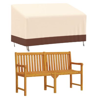 vidaXL 3-Seater Bench Cover Beige 159x84x56/81 cm 600D Oxford