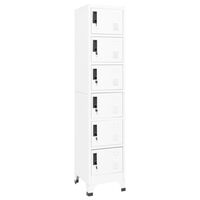 vidaXL Locker Cabinet White 38x40x180 cm Steel