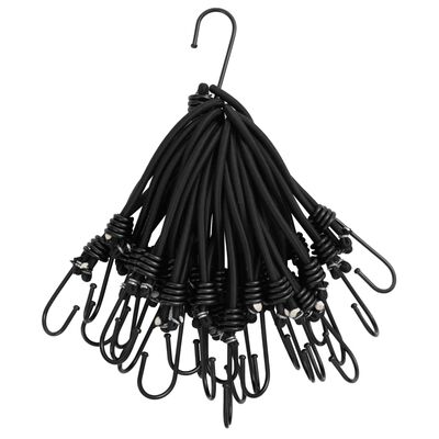 vidaXL Bungee Cord with Hooks 25 pcs 17 cm