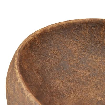 vidaXL Countertop Basin Brown Oval 59x40x15 cm Ceramic