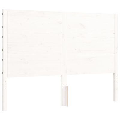 vidaXL Bed Frame without Mattress White Double Solid Wood