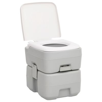 vidaXL Portable Camping Toilet and Handwash Stand Set with Water Tank