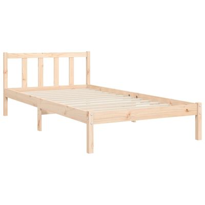 vidaXL Bed Frame without Mattress 90x190 cm Single Solid Wood Pine