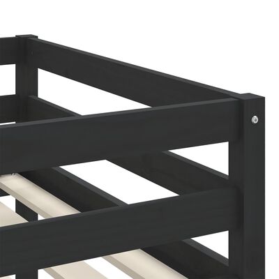 vidaXL Kids' Loft Bed with Tunnel without Mattress White&Black 80x200 cm