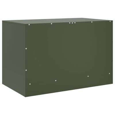 vidaXL TV Cabinet Olive Green 67x39x44 cm Steel